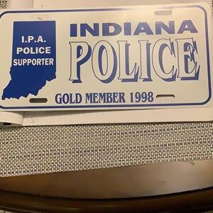 Indiana Police Supporter License Plate